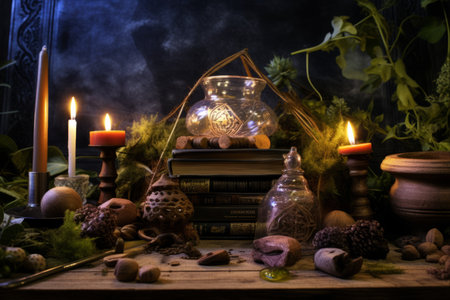 The Enchanting Mystique of the Magical Pagan Altar: Unveiling the Art of Spellcastingの素材