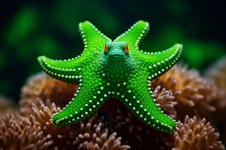 Exploring the Enigmatic Green Starfish: A Captivating 3:2 AR Perspectiveの素材