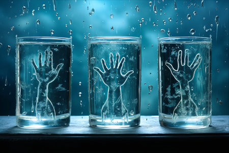 Mystical Reflections: Exploring the Water Signs of the Zodiac through Rain-Kissed Windowsの素材