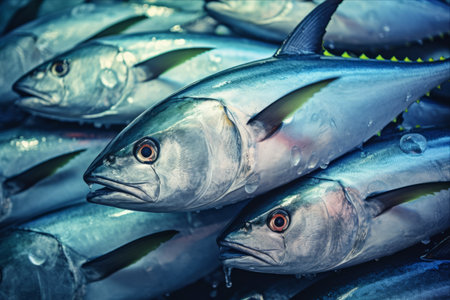 Sustainable Fresh Tuna Fish: A Delight at the Seafood Market | AR 3:2の素材