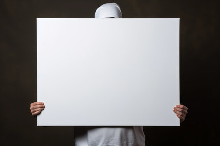 Captivating Artistry: Male Embarks on a Masterpiece with a Square Primed Canvas - AR 3:2の素材
