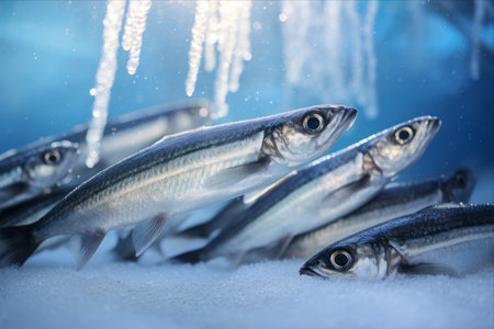 Capturing the Enigmatic Baltic Smelt (Osmerus eperlanus) in its Winter Underwater Habitat: AR 3:2 Perspectiveの素材