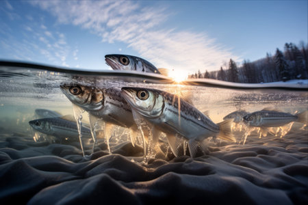 Capturing the Sublime: Winter Underwater Shootings of the Baltic Smelt (Osmerus eperlanus) - AR 3:2の素材