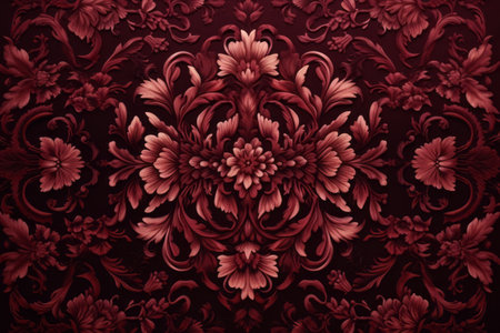 Minimalistic Sophistication: Maroon Carpet Motif Sets the Stage without Pictures or Ornamentsの素材