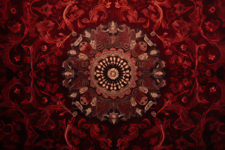 The Timeless Elegance of the Maroon Carpet Motif: Minimalist Perfection in a 3:2 Aspect Ratioの素材