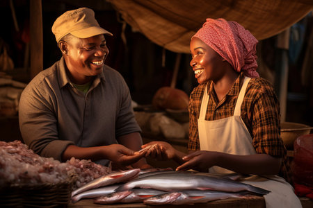 The Expert's Guide: Woman Seller Shares Secret to Freshness while Recommending Hake Fish - A 3:2 Recommendationの素材
