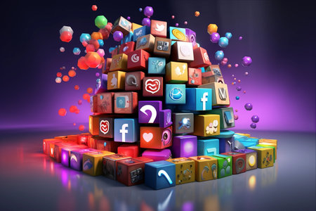 Immersive 3D Backgrounds: Transforming Social Media Design with AR Technology (3:2 Aspect Ratio)の素材