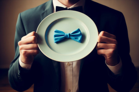 Apologies Served with a Side of Laughter: The Hilarious Blue Bow Tie Guyの素材