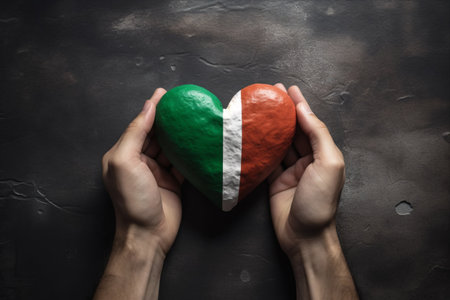 Uniting Cultures: A Heart-shaped Gesture of Love Between Mexico and Irelandの素材
