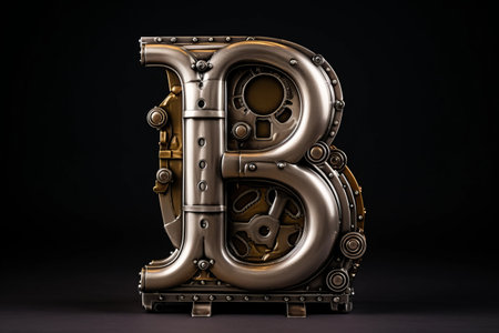 Breathtaking Metal Alloy Alphabet Letter B - An AR 3:2 Masterpieceの素材