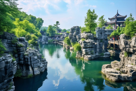 Bifurcated Shilin: Unveiling the Natural Beauty of China's Henan Provinceの素材