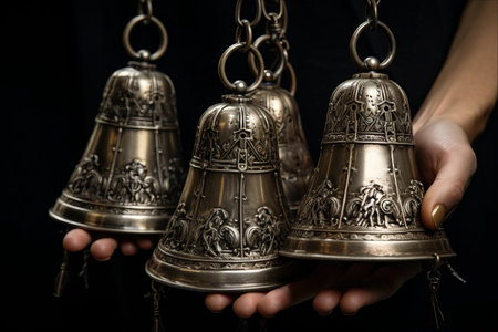 Harmony Unleashed: Exploring the Mystic Sounds of Metal Hand Bells - AR 3:2の素材