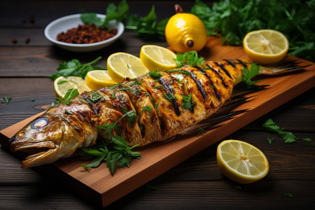Lemon-infused Grilled Fish: A Refreshing Delight for Your Palate!の素材