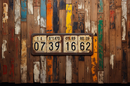 The Unique Tradition of Australian Number Plates: A Closer Look at the Iconic AR 3:2 with a Wood-Like Backgroundの素材