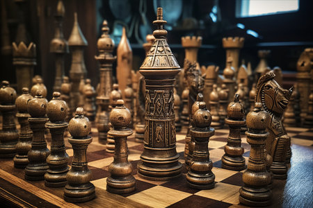 Reviving the Classic: Exploring the Old Vintage Chess in 3:2 Aspect Ratioの素材
