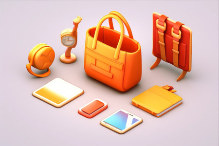 Immerse Yourself in a World of Online Shopping with Realistic 3D Render Vector Icon Setの素材