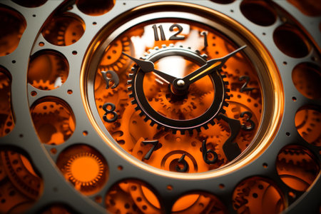 Mystical Fusion: The Enigmatic Orange Dial Metal Nozzle Clockの素材