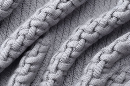 Stunning Knitted Fabric Pattern: Embracing 2021's Trendy Colors Illuminating and Ultimate Grayの素材