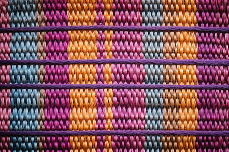 A Closer Look at the Intricate Patterns and Textures of Handmade Thai Traditional Woven Fabric: Exploring Local Markets of Thailandの素材