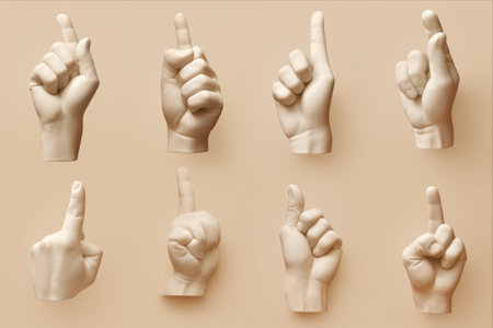 Gestures Unveiled: Exploring 3D Hands in a Contemporary Magazine-style Art Pieceの素材