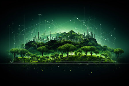 Revolutionizing Green Energy with Generative AI Illustrationの素材
