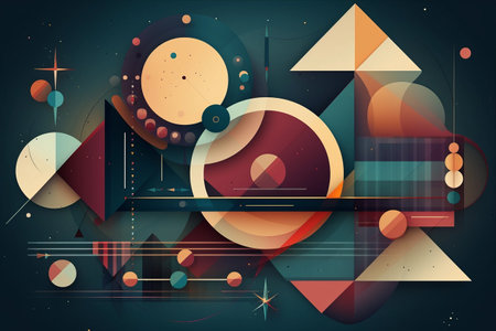 The Perfect Harmony of Geometric Shapes: A Vector Element Exploration in a 3:2 Aspect Ratioの素材