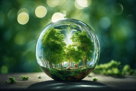 Harmonizing Sustainable Solutions: A Technological Approach towards Net Zero in a Green Forest Environmentの素材