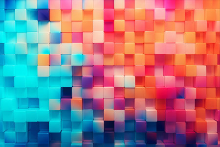 Vibrant and Intricate Abstract Wallpaper: Exploring Colorful Squares with Generative AI - ar 3:2の素材