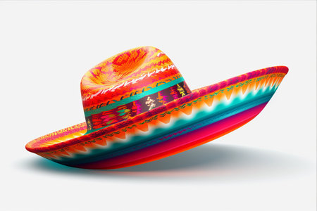 Festive Cinco De Mayo Sombrero Hat: An AI-generated PNG with Transparent Background in a Captivating 3:2 Ratioの素材