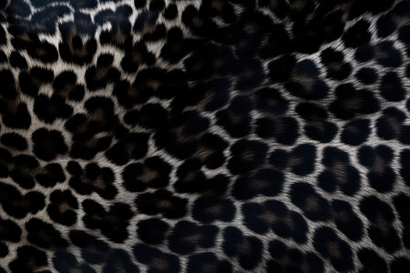 Exquisite Black Panther Leopard Fur Print: A Fashionable Animal Skin Backdrop for Alluring Textile and Banner Designs!の素材
