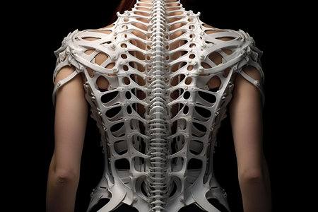 Unveiling the Hidden Wonders: The Fascinating Lumbar Region of the Human Spine in 3:2 Perspectiveの素材