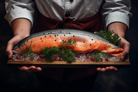 Savoring the Finest: A Delectable Raw Fish Experience with Spices and Herbsの素材