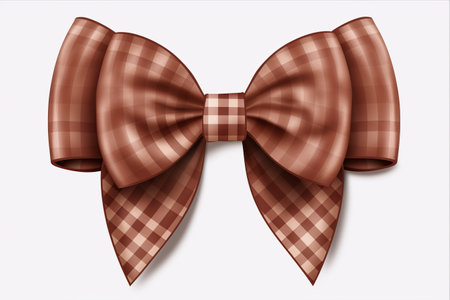 Exquisite Brown Silk Bow: A Captivating Decorative Design in Transparent Backgroundの素材
