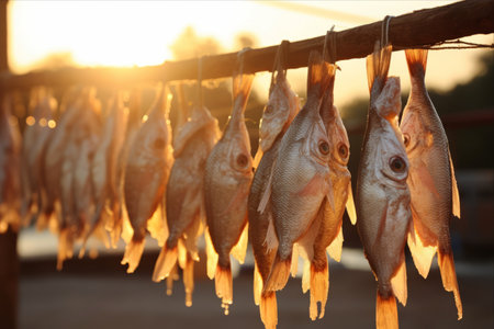 Drying Delicacies: The Art of Sun-drenched Salted Fish in Rayong, Thailandの素材