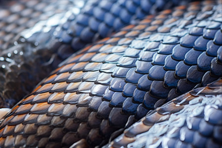 Magnifying the Beauty: A Close-Up Journey into the Scales of Freshwater Fishの素材