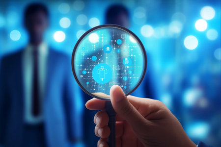 Enhancing Customer Relations: Unveiling the Power of CRM and Human Development with a Magnifier Glassの素材