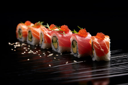 Sushi Delight: Explore the Art of Japanese Cuisine with our Exquisite Menu Collectionの素材