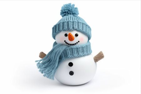 Cheerful Handmade Snowman: A Playful Christmas Greeting Card and DIY New Year Decorationの素材
