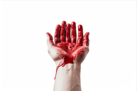 Bloody Bandaged Hands: A Haunting PNG Imageの素材