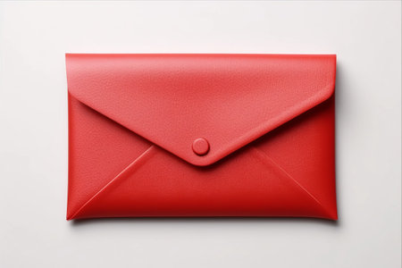 The Elegant Red Leather Envelope: A Symbol of Luxury and Significance --AR 3:2の素材