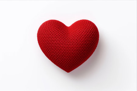 Symbolizing Love: A Captivating Red Heart Shape Isolated on a White Backgroundの素材
