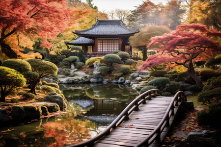 Autumn Serenity: Embracing the Tranquility of a Traditional Japanese Gardenの素材