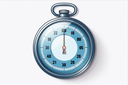 Timeless Efficiency: A Digital Countdown Journey - Transparent Stopwatch Icon in AR 3:2の素材