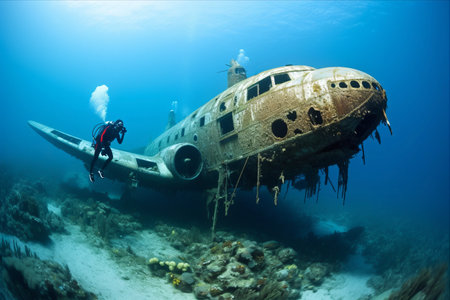 Exploring the Mysteries of Wreck Diving in Truk Lagoon, Weno Chuuk Stateの素材