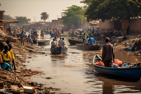 Life in Ziguinchor: Exploring the Vibrant River Port of South Senegalの素材