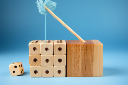 Visualizing Financial Concepts: Percentage, Arrows, and Diceの素材