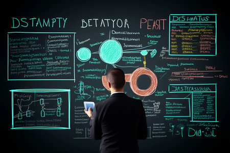 Securing Vital Information: Unveiling the Data Protection Mind Map Concept on Blackboard for Presentations and Reportsの素材