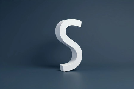 Subtle Elegance: 3D White-Gray Question Mark Symbol on Dark Blue Background for FAQ and Q&Aの素材