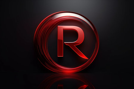 Enhancing Brand Identity: R Symbol Trademark on a Transparent Background -- AR 3:2の素材