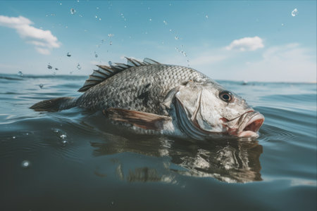 Environmental Alert: Disturbing Sight of Dead Tilapia Fish Floating and Tipping Over in Contaminated Water - AR 3:2の素材